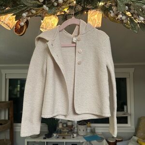 Osh Kosh B’gosh Cream Glittery Knit Unicorn Hood Jacket